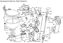 RM69 porseleinen toiletpot groot (ovaal) - kaal