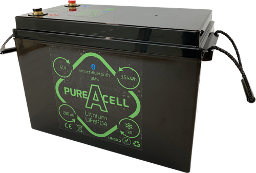 PureAcell® LiFePO4 12v 280Ah / 3.5kWh Lithium accu 