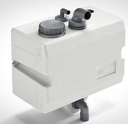 VETUS vuilwatertank 25 liter voor wandbevestiging - horizontaal model