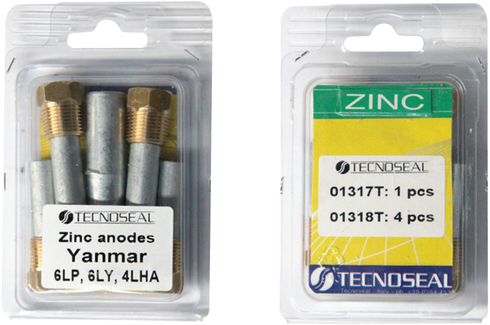 Yanmar potloodanodeset: anodes + hardware and beugels - Zink