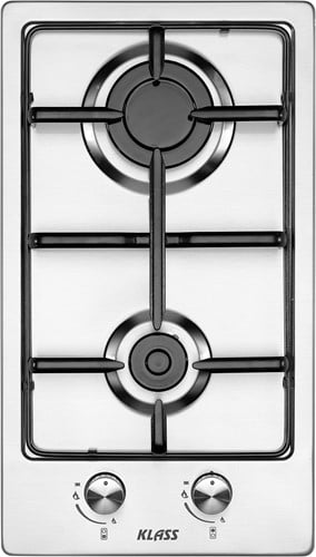Klass inbouw gaskookplaat - 2 pits - RVS - 305 x 510 mm