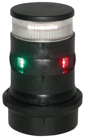 Aqua Signal Serie 34 LED driekleurenlicht en ankerlicht - navigatielicht - zwarte behuizing
