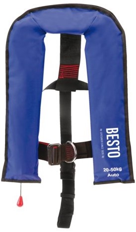 Besto Junior Reddingsvest - 100N - 15/40 kg - blauw - kinderreddingsvest