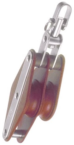 HYE  Tufnol blok 2-schijfs wartel+hondsvot 16mm