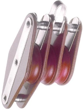 HYE  Tufnol blok 3-schijfs+hondsvot         16mm