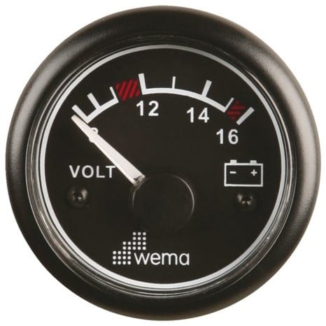 Wema Voltmeter - Zwart
