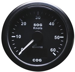 Wema Gps-Log-Kompas - 60 knopen / 110 km/h - Zwart