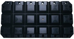 Talamex Multifender platte stootwil - 60 x 30 x 8 cm - zwart