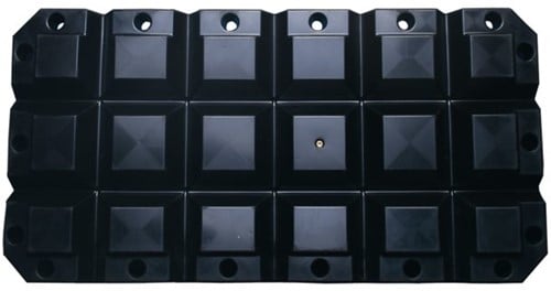 Talamex Multifender platte stootwil - 60 x 30 x 8 cm - zwart