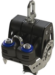 Lewmar HTX 60mm-drieschijfsblok met hondsvot en klem
