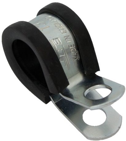 Talamex RVS P-clips met rubber voor koperleiding (per 4 stuks)