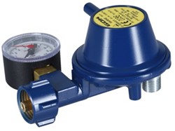 Talamex GOK Gasdrukregelaar shell/combi 30mbar met ¼ l buitendraad - Haaks - Manometer -Marine uitvoering