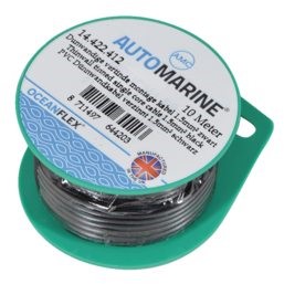 Dunwandige vertinde montage kabel 2.5mm² - zwart - rol van 5 m
