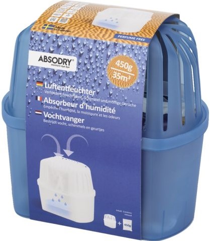 Absodry  Mini Compact luchtontvochtiger - 450 gram