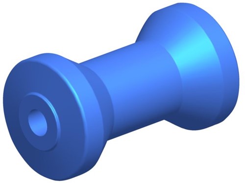 Talamex Kielrol PU - L125mm Ø72mm as16mm