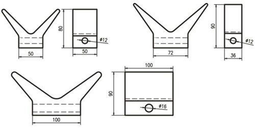 Talamex Boegstop PU - 50 x 50 x 80 mm-2