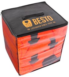 Besto motorbootvest 4 in tas 100N reddingsvesten vastestof - oranje - kruisband