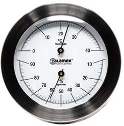 Talamex Serie 100 thermo/hygrometer - RVS