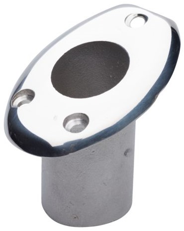 RVS Vlaggenstokhouder met snap-lock - flush - Ø 20 mm