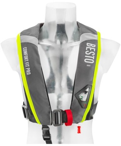 Besto Comfort Fit Pro Reddingsvest - 220N - Antraciet/geel