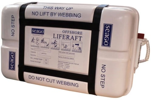 Seago Reddingsvlot Sea Master Plus 4 persoons container - ISO 9650-1