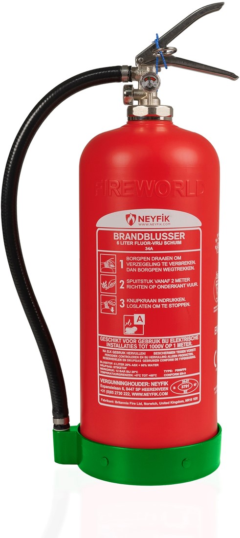 Smartwares Brandblusser SB6 6 liter Schuim Brandklasse AB Inclusief Ophangbeugel kopen? | Autoveiligheid