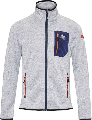 Nordberg Noa Heren Fleece Jacket Licht Blauw Melange