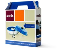 Omnia Marine kit bestaande uit: omnia oven blauw, ovenrooster, siliconen bakvorm blauw en thermometer-2