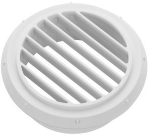 Webasto luchtuitblaasrooster 90 mm - open 90 graden - wit