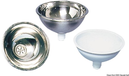 Osculati RVS Wasbak RVS rond 260x125mm