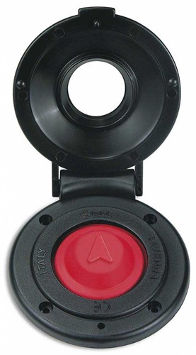 Quick voetschakelaar zwart OP (rode knop) voor ankerlier