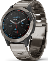 Garmin Quatix 6 Sapphire Zeilhorloge titaniumgrijs met titanium band