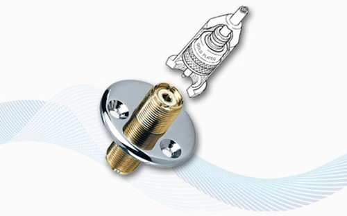Glomex RA105 dekdoorvoer Gold plated voor marifoon antennekabel RG58 - PL259