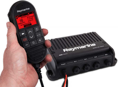 Raymarine Ray90 Black Box marifoon (incl bedrade handset, passieve speaker en 40cm kabel)