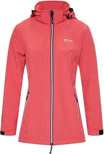 Nordberg Ronda Dames Softshell Parka Koraal Melange