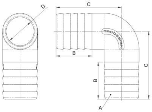 TruDesign verbinder 90° - 38 mm - zwart-2