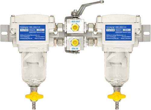 Separ Filter/Waterafscheider omschakelbaar