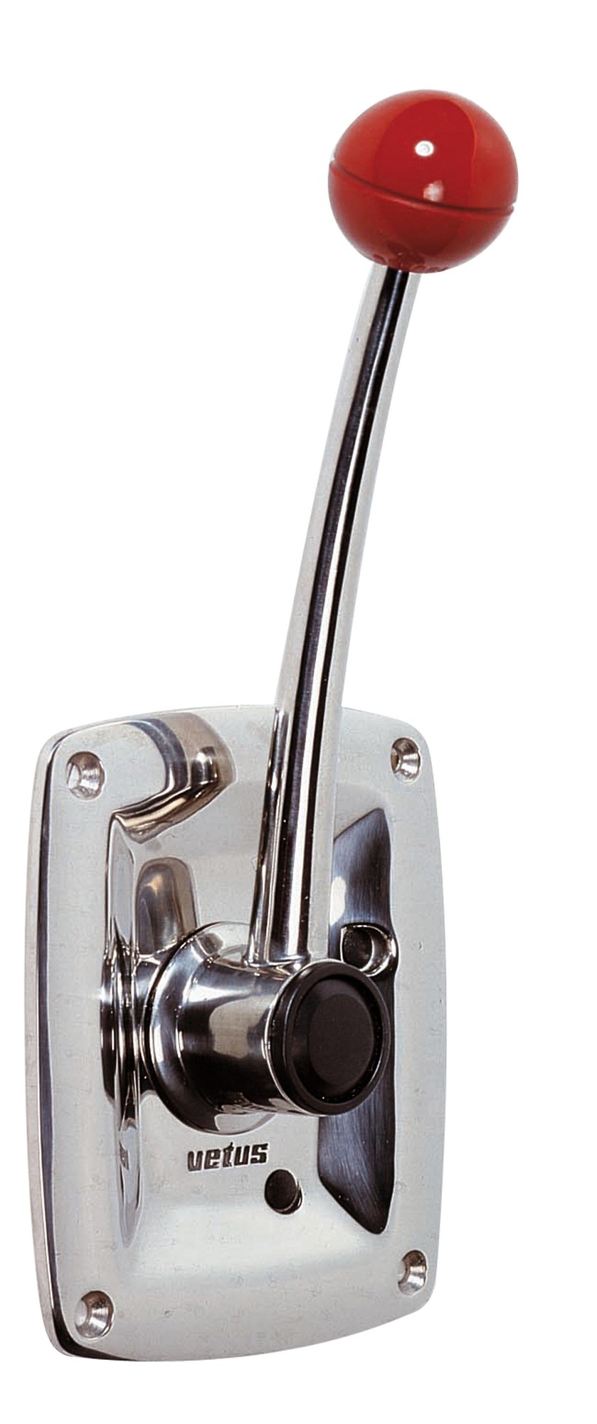 VETUS SISCO afstandsbediening (gashendel) - zijmontage - RVS huis en handel - rode knop