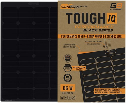 Sunbeam Tough G8 78W Flexibel zonnepaneel IQ - zwart - 82 x 54 cm - 3M montage - flush kabel-2