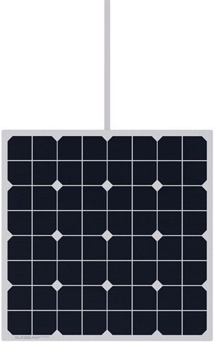 Sunbeam Tough G8 55W Flexibel zonnepaneel - 54 x 54 cm - 3M montage - flush kabel