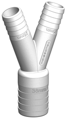 TruDesign Y-stuk 25mm-25mm-38mm wit