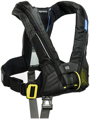 Spinlock Deckvest Vito Reddingsvest - 170N - zwart - noodverlichting- sprayhood