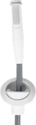 Whale DS2122 Twist MK2 dekdouche wit koud/warm met slang - 2,1 meter