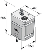 VETUS vuilwatertank voor wandbevestiging - 60 liter-2