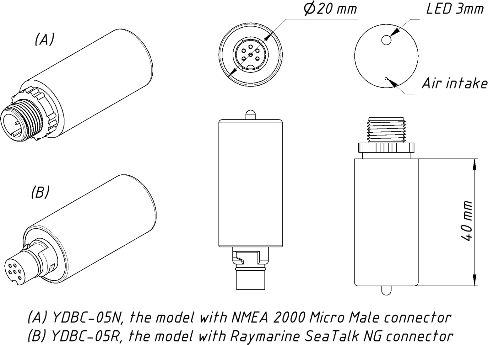 Yacht Devices NMEA2000 Barometer Sensor Kniest