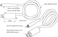 Yacht Devices SeaTalkNG Luchtvochtigheid/Temperatuur (Raymarine uitvoering)-2