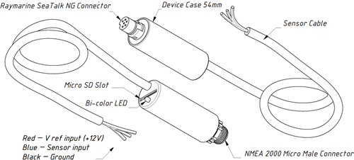 Yacht Devices NMEA2000 Tank niveau adapter-2