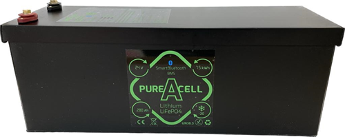 PureAcell® LiFePO4 24v 280Ah / 7.5 kWh Lithium accu 